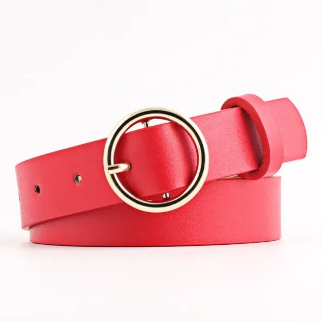 round buckle belt women