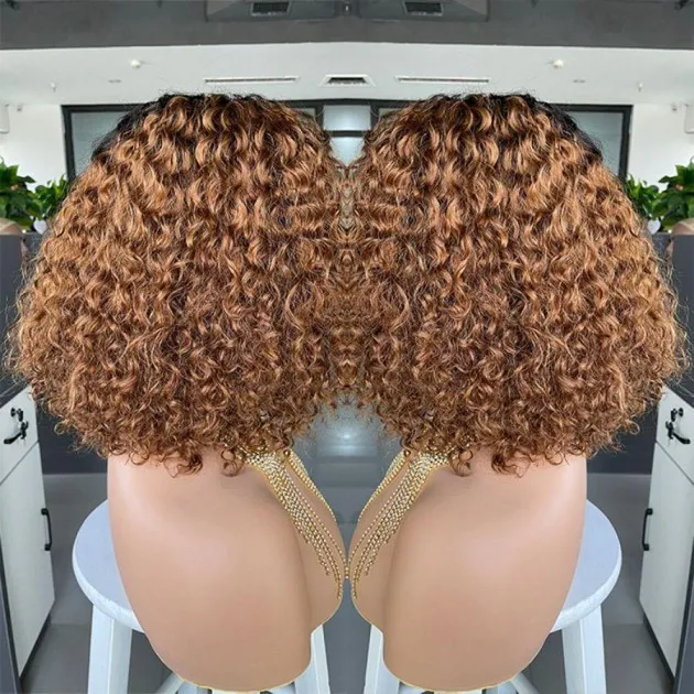 Exclusively For Ombre Curly Bobo1b30 Human Hair Lace Wig