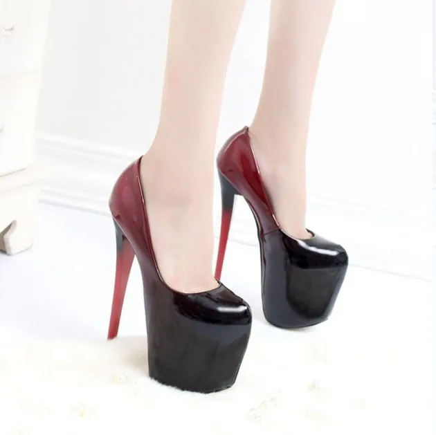 Super High Stiletto 19cm Nightclub Women Shoes Super Large Size