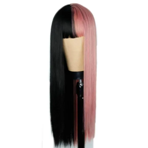 Long Straight Hair Yin Yang Cosplay Wig