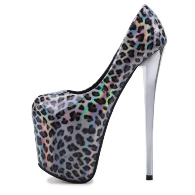 Superhoge stiletto met luipaardprint Evelyn