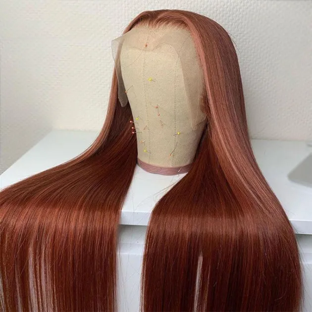 Chestnut Brown Pre-drawn Lace Wig With Baby Hair