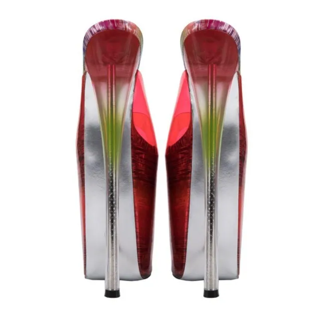 Super High Stiletto Transparent Glass Plastic Sandals