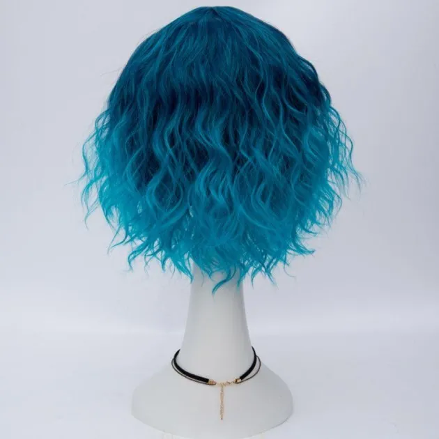 Color Short Curly Corn Hot Cosplay Wig