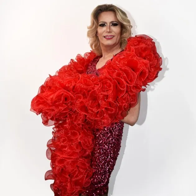 Organza Ruffle Boa Drag Queen Vegas Diva Custom Made