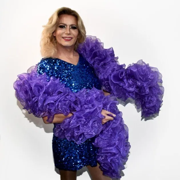Organza Ruffle Boa Drag Queen Vegas Diva Custom Made