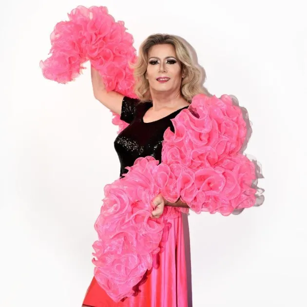 Organza Ruffle Boa Drag Queen Vegas Diva Custom Made