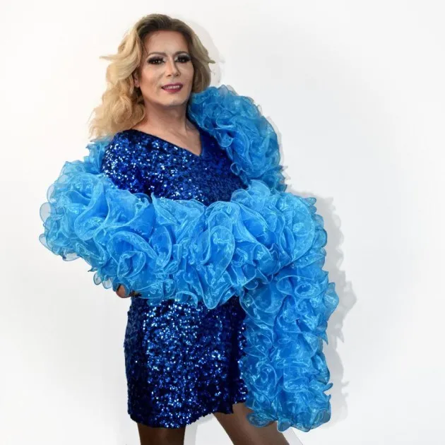 Organza Ruffle Boa Drag Queen Vegas Diva Custom Made