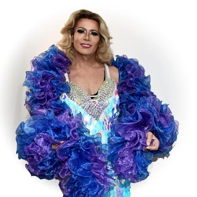Duo Colors Drag Queen Organza Ruffle Boa