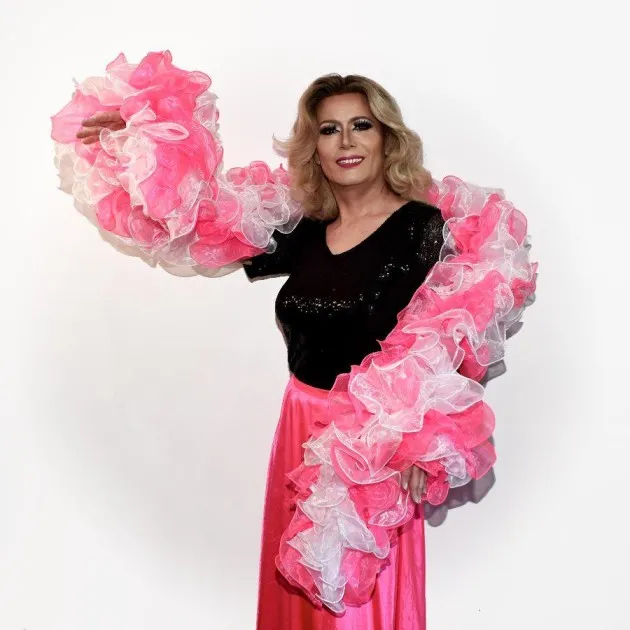 Duo Colors Drag Queen Organza Ruffle Boa