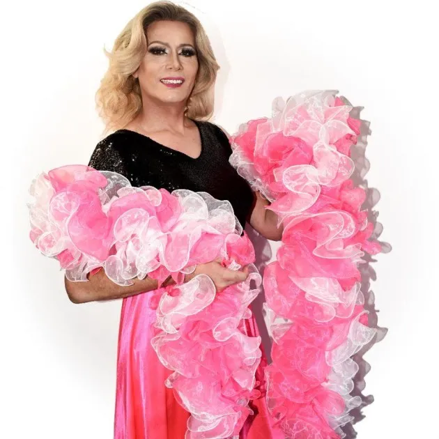 Duo Colors Organza Ruffle Boa Drag Queen