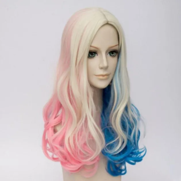 Ladies Fashion Wig Cosplay Long Colorful Head Cover