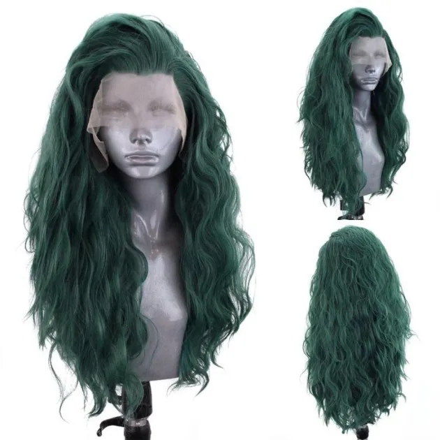 Blue Big Wave Front Lace Wig