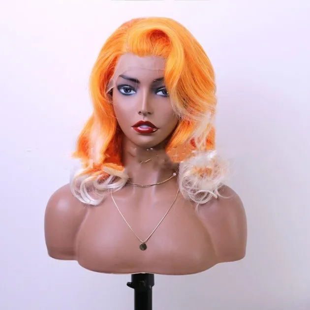 Fashion ombre wig Orange White