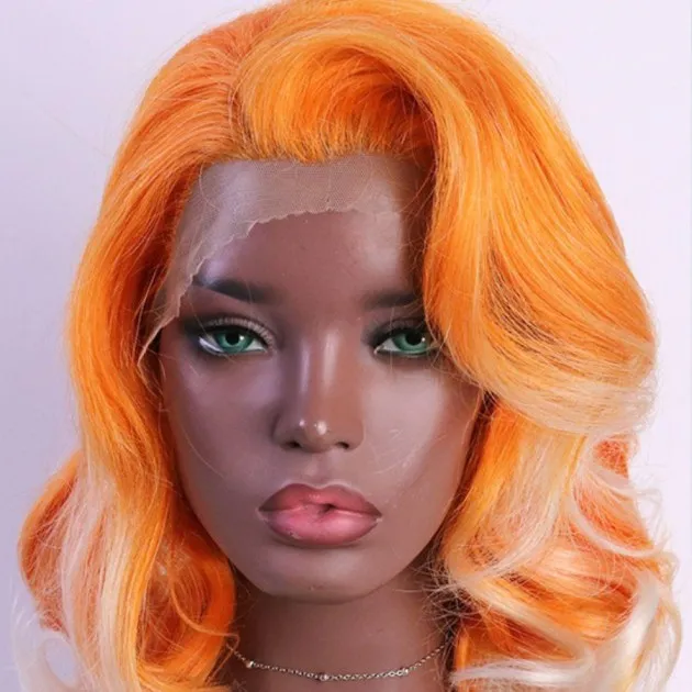 Fashion ombre wig Orange White