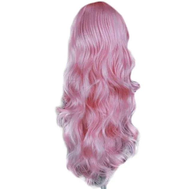 Wavy Lace Wig Light Pink