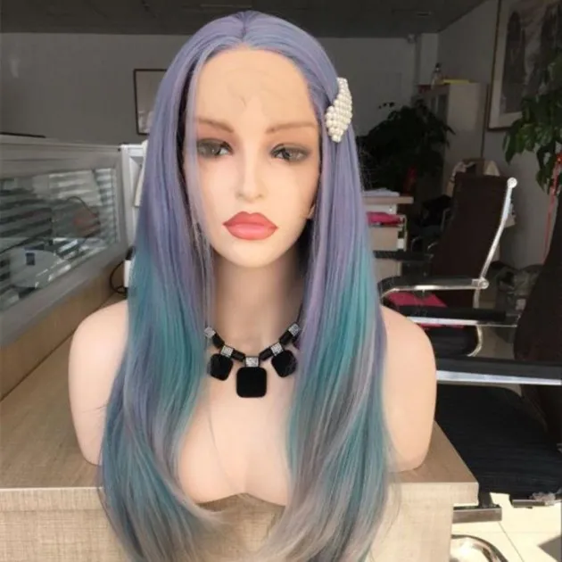 Mermaid colors ombre wig