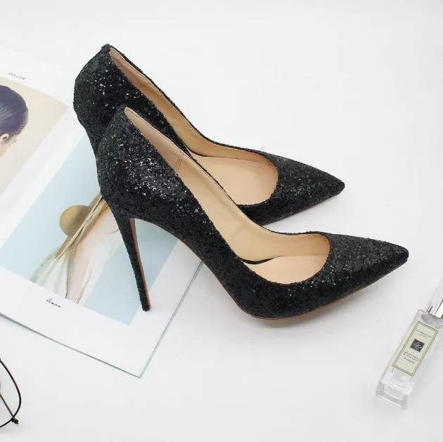 Pointed shallow 12 cm stiletto shoes