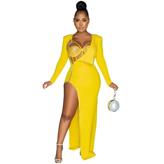 Solid Color Irregular Long Sleeve Jumpsuit
