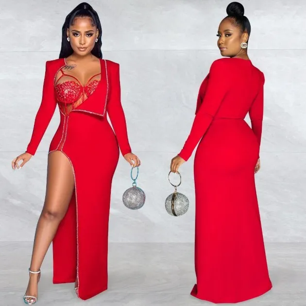 Solid Color Irregular Long Sleeve Jumpsuit