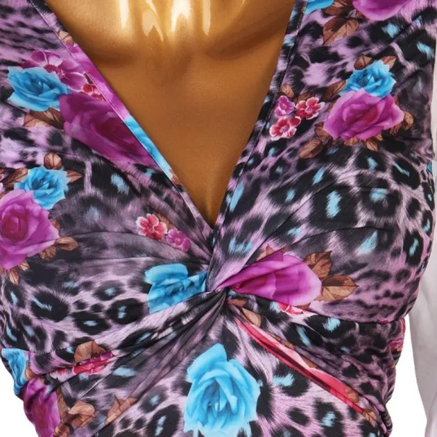 V-neck Latin Dance Dress Professional Beauty Back