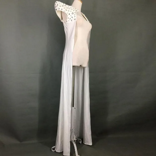 Bar Party Stage Show Shiny Hand Sewn Diamond Cloak Shoulder Cape
