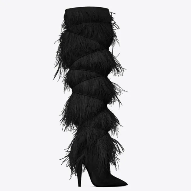 Botas de moda con estilo de tacón súper alto