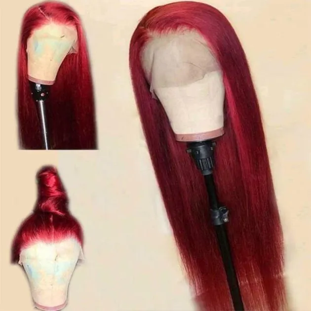 Burgundy Lace Front Red Hair Wig