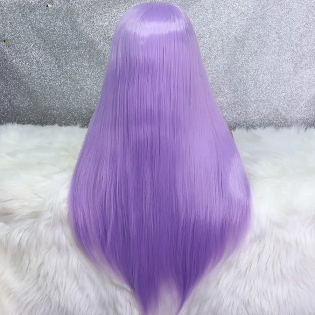 Bright Purple Fiber Front Lace Wig