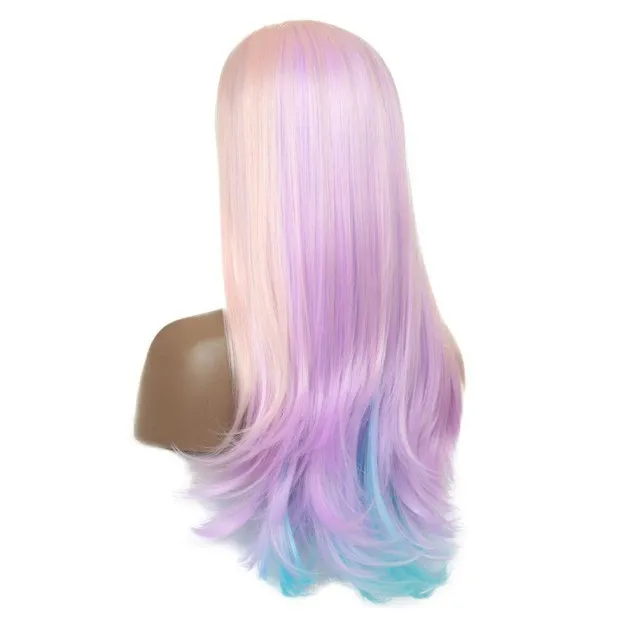Gradient Color Inner Buckle Long Curly Hair Wig