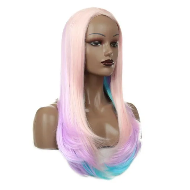 Gradient Color Inner Buckle Long Curly Hair Wig