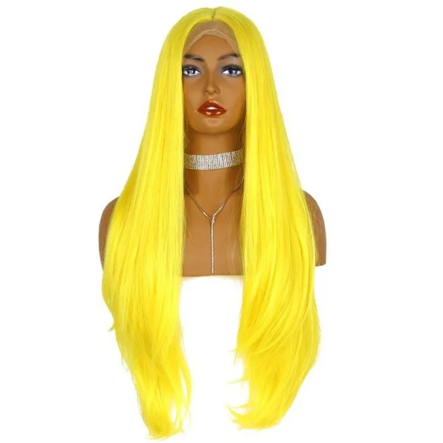 Trendy Yellow High Temperature Silk Wig