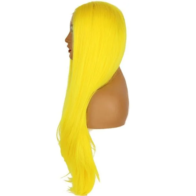Trendy Yellow High Temperature Silk Wig