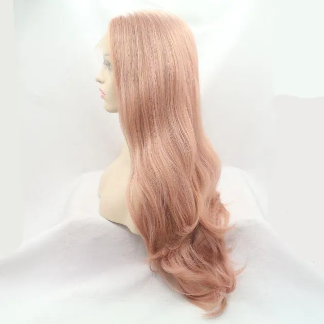 Pink big wave wig