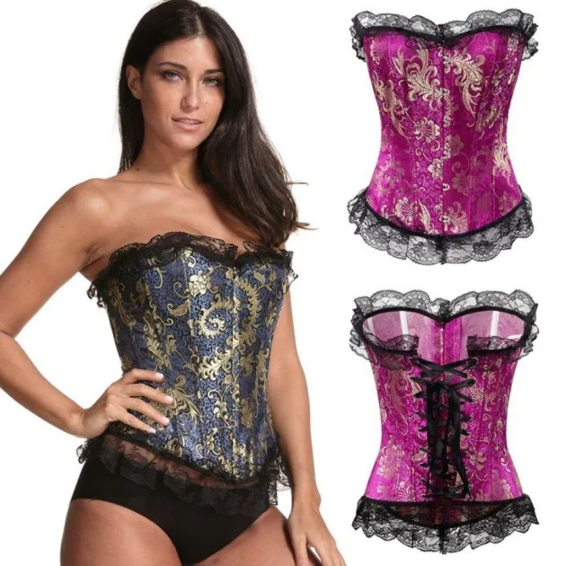 Lace Bronzing Corsets Abdomen