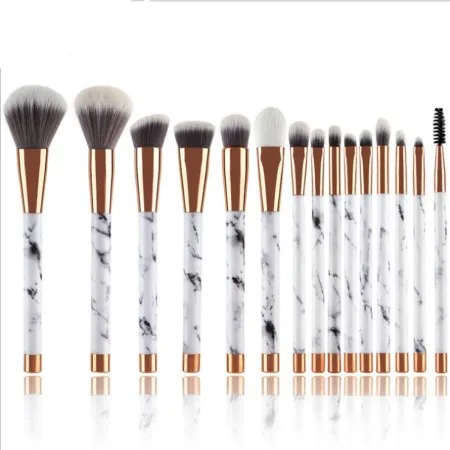 11 Sets Marmeren Make-upborstels Met Make-upborstel Beauty Make-upset 11 Make-upborstelsets