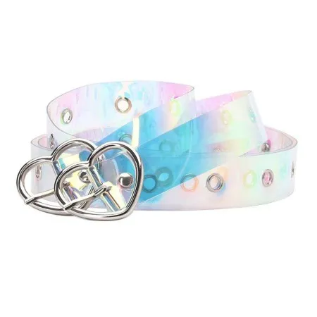 Cinturón De Ojo Colorido Transparente De Pvc, Cinturón Decorativo De Moda Que Combina Con Todo