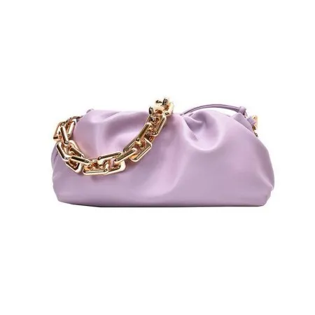 Zachte Lederen Net Rode Crossbody Gevouwen Cloudtas