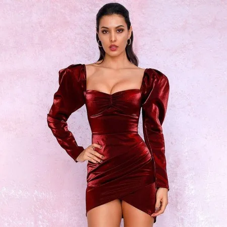 Puff Sleeve Wrapped Chest Alina
