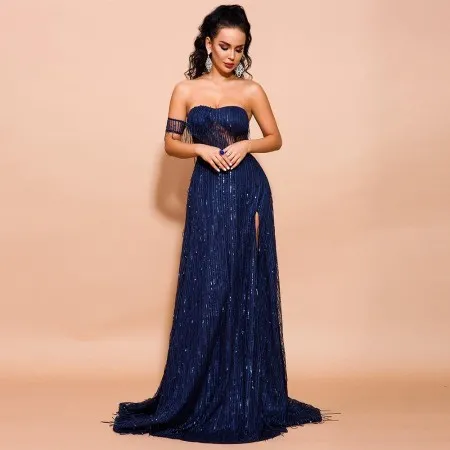 Margaret Backless Fringed Dress