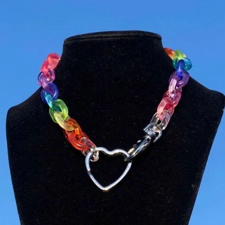 Collar De Amor De Acrílico Colorido Punky Drag Love