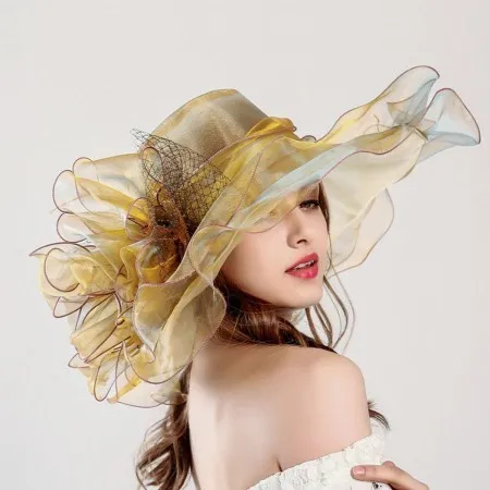 Sombrero De Malla De Moda De Organza