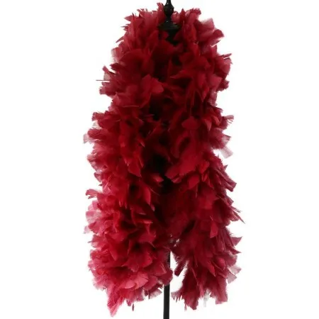 Bufanda Con Tiras De Plumas De Pavo Boa