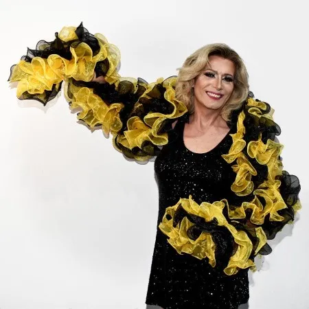 Duo Colors Drag Queen Organza Ruffle Boa