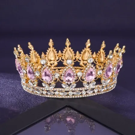 Tiara De Círculo Completo Con Corona De Diamantes De Imitación