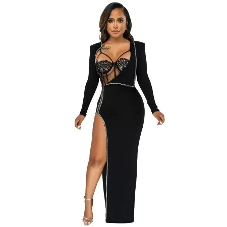 Solid Color Irregular Long Sleeve Jumpsuit