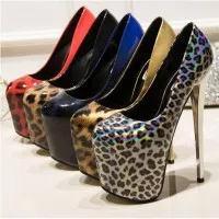 Super High Stiletto Gradient Leopard Print Evelyn