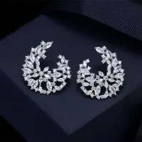 Austrian Design Accessories Crystal Jewelry Stud Earrings With Cubic Zirconia