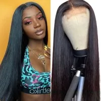 Peluca De Encaje Frontal Natural Cabello Medio Largo Y Recto