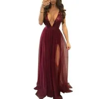 Jurk Van Chiffon Met Lovertjes